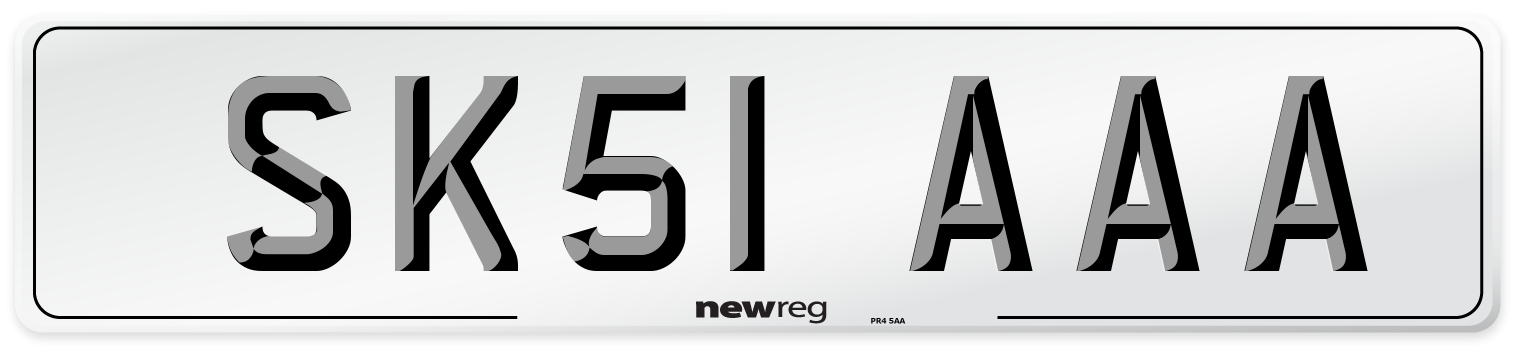 SK51 AAA Number Plate from New Reg